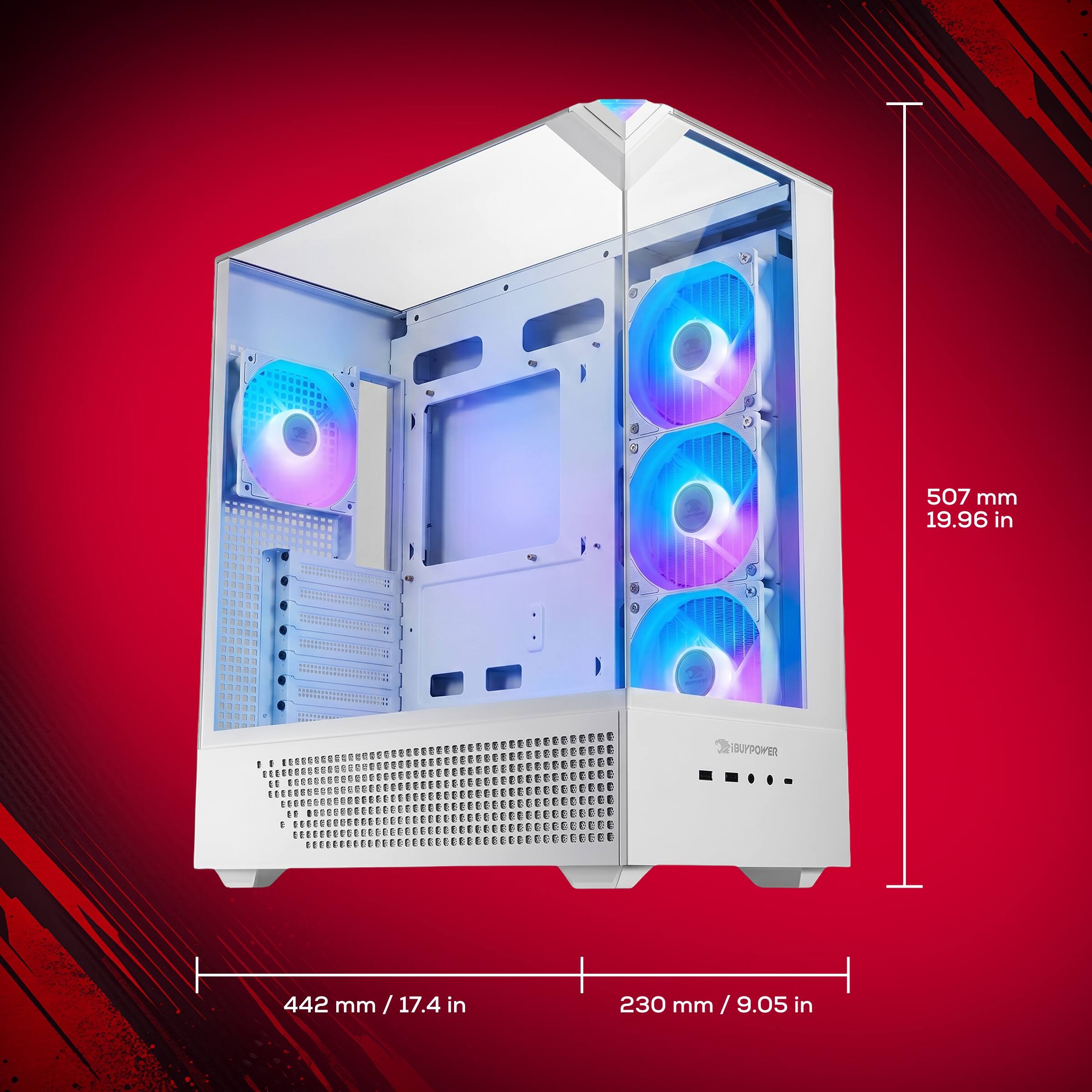 507 mm / 19.96 in  
442 mm / 17.4 in  
230 mm / 9.05 in