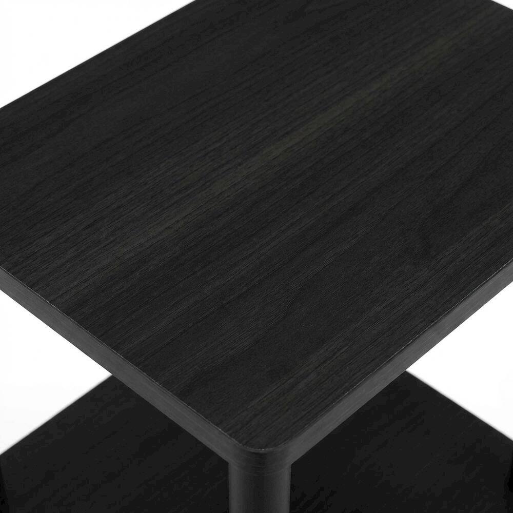 Alt View 2. FurniFact - Modern Entertainment Center in Espresso/Black with Spacious Shelves and Storage - Espresso.