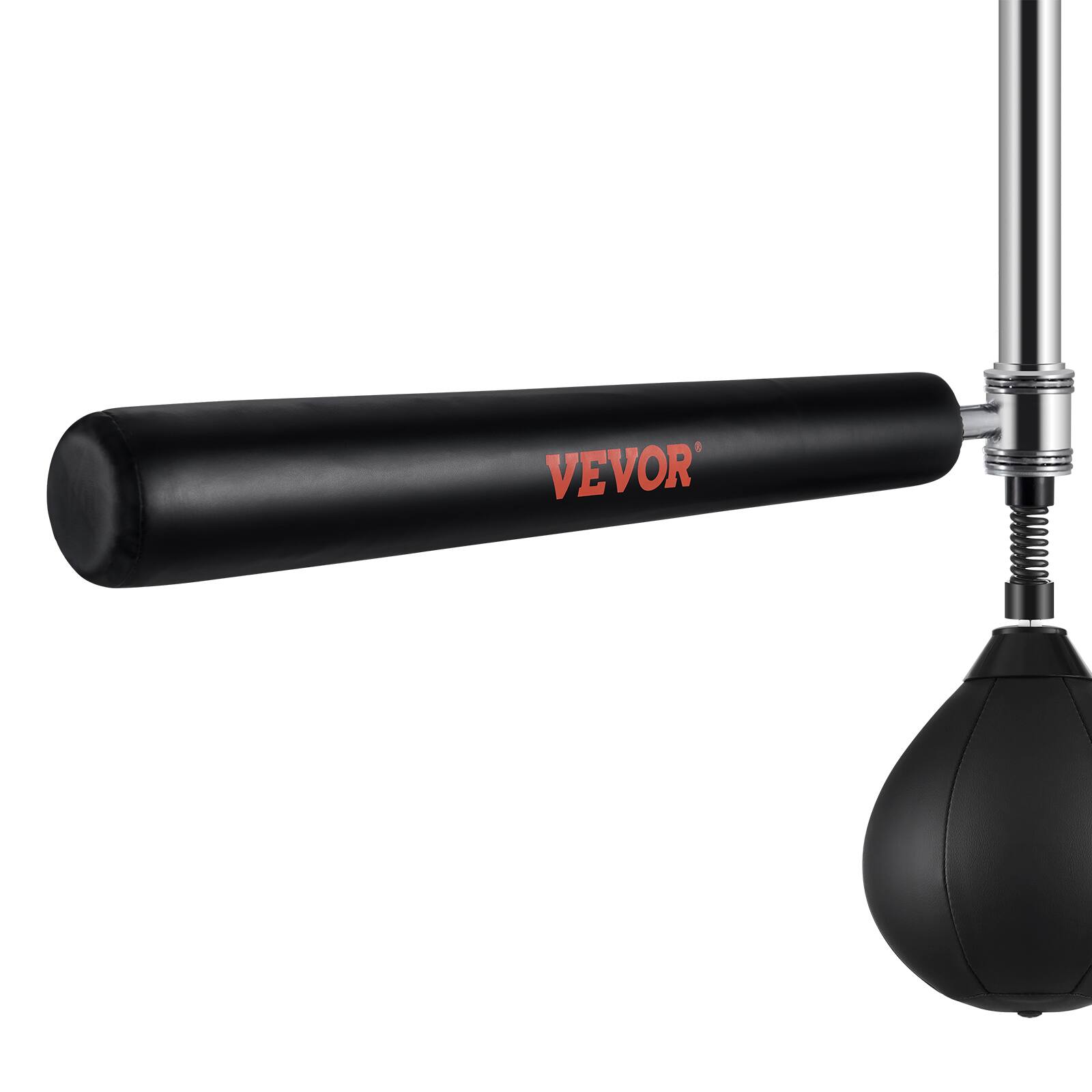 Alt View 5. VEVOR - Wall Mount Boxing Spinning Bar, Spinning Bar with Punching Ball, Adjustable Boxing Speed Trainer, Reflex Boxing Bar - Black.