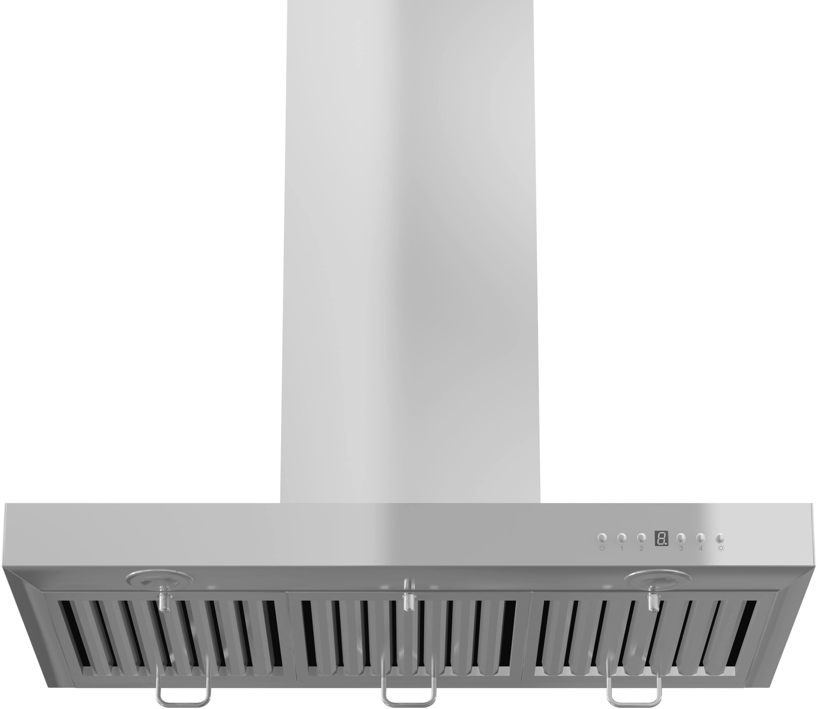 Alt View 11. ZLINE - ZLINE 42 in. Convertible Vent Wall Mount Range Hood in Stainless Steel with Crown Molding (KECRN-42) - Stainless steel.
