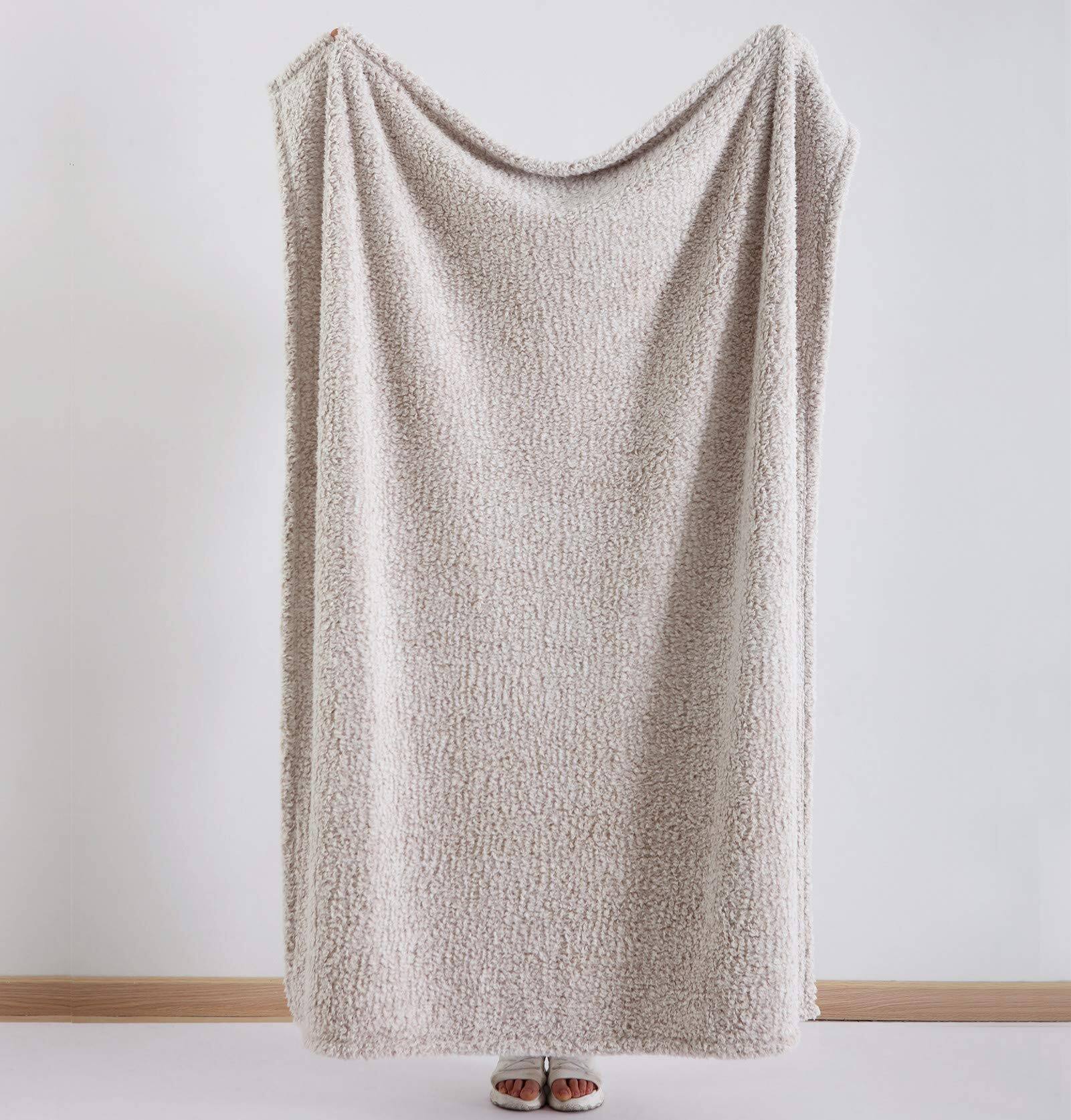 Alt View 3. Alchemy Casas - Ultra Soft Cozy Sherpa Throw Blanket 2 Tones Ombre Light Pattern Reversible Weight Warm Decorative Boho Style - Black With Tassel Throw-50'' x 60''.