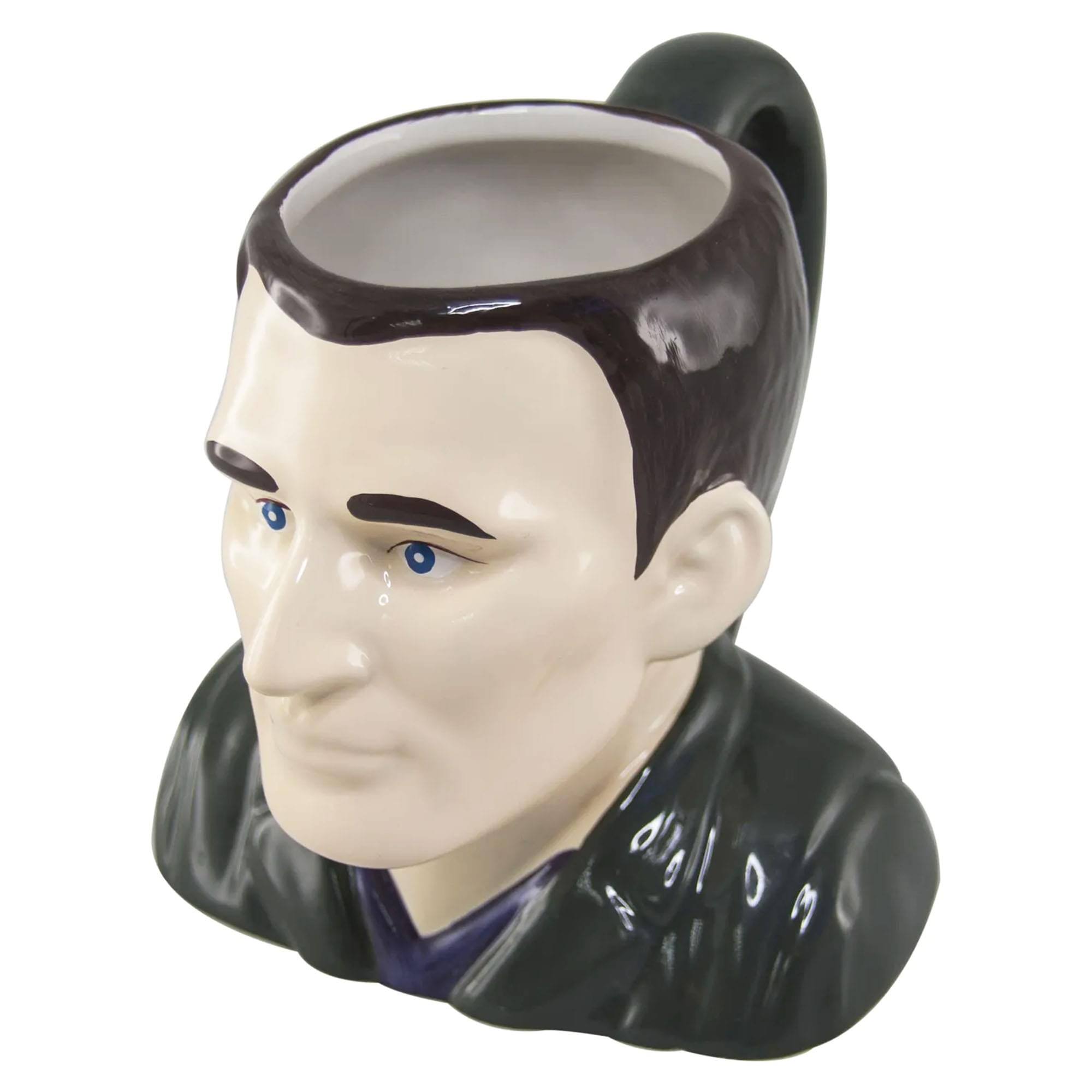 Alt View 1. Seven20 - Doctor Who 9th Doctor Christopher Eccleston Ceramic 3D Toby Jug Mug - White.