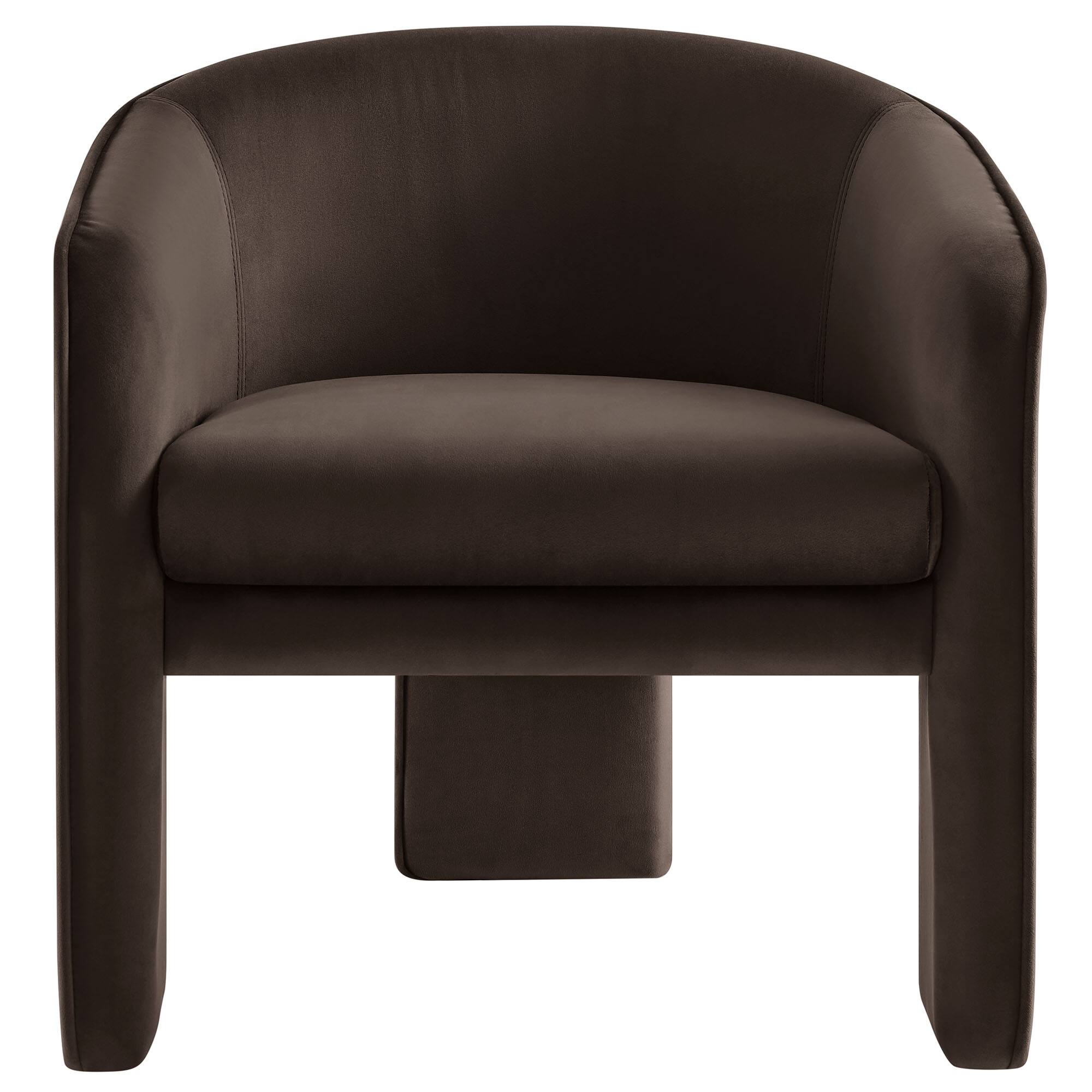 Alt View 2. Modway - Greer Performance Velvet Upholstered Accent Armchair by Modway - Brown.