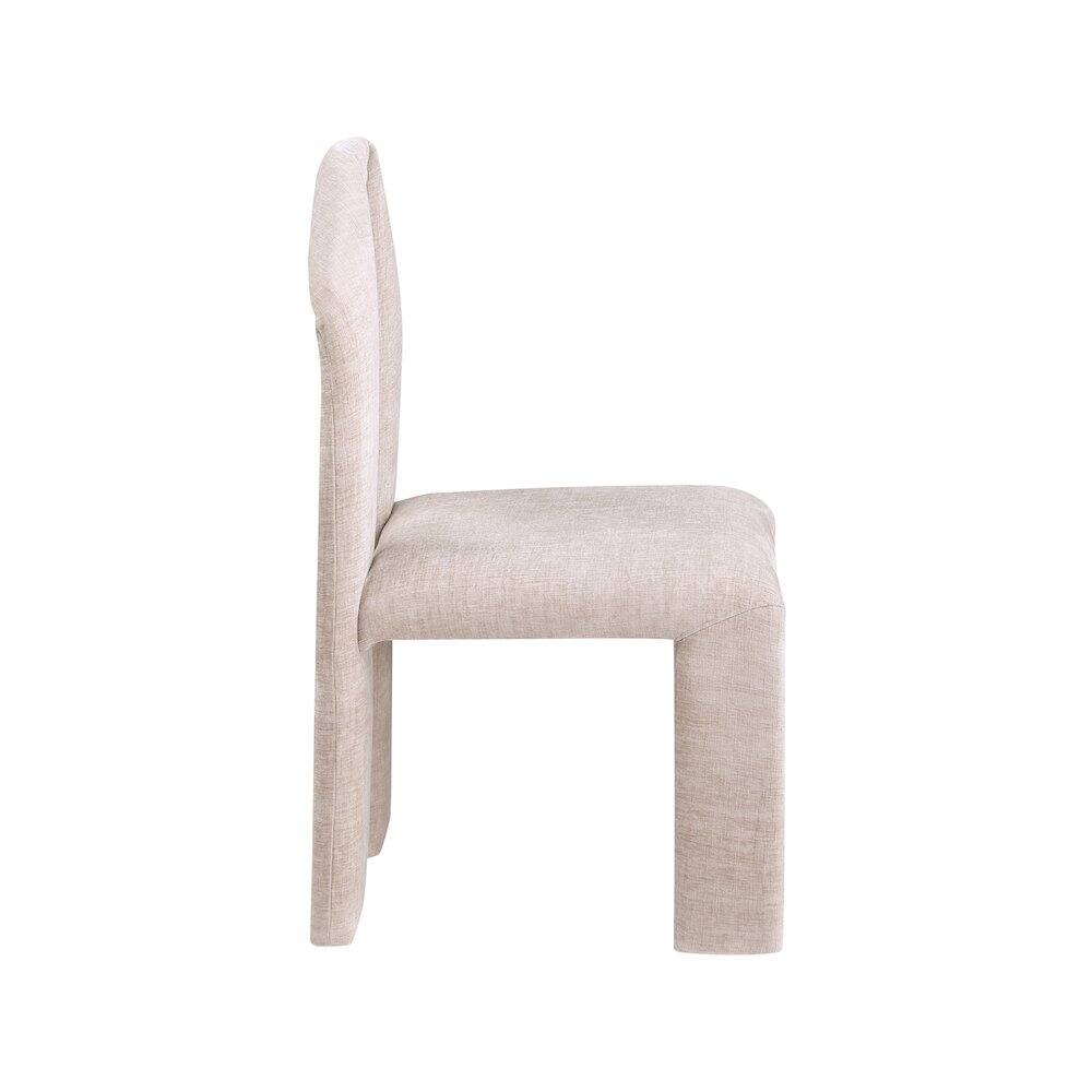 Alt View 2. Meridian Furniture - Bennett Beige Chenille Fabric Dining Chair, Set of 2 - Beige.