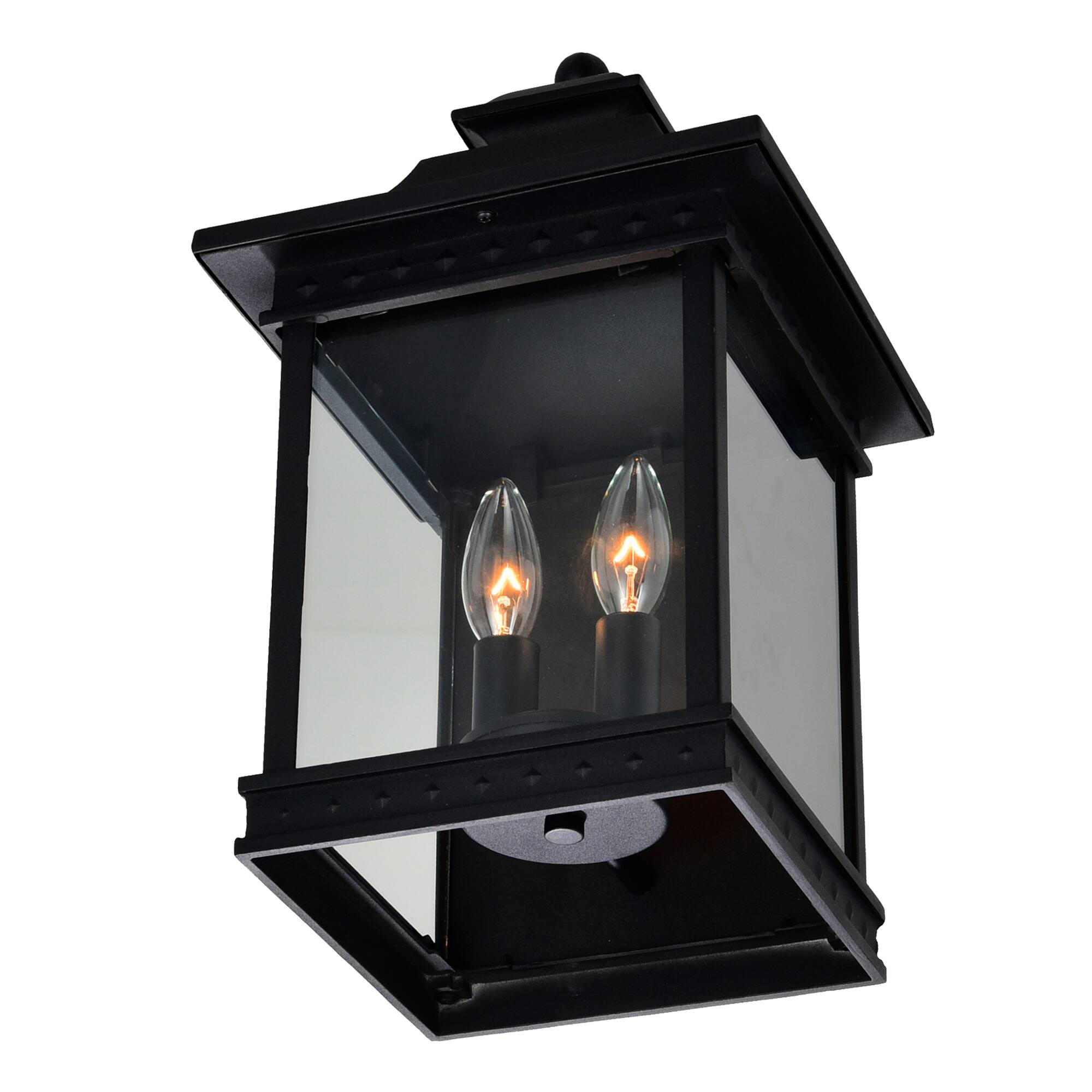 Angle. CWI Lighting - Cleveland 2 Light Black Outdoor Wall Light - Black.