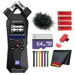 Zoom - H1essential 2-Track 32-Bit Float Portable Recorder + 64GB Card
