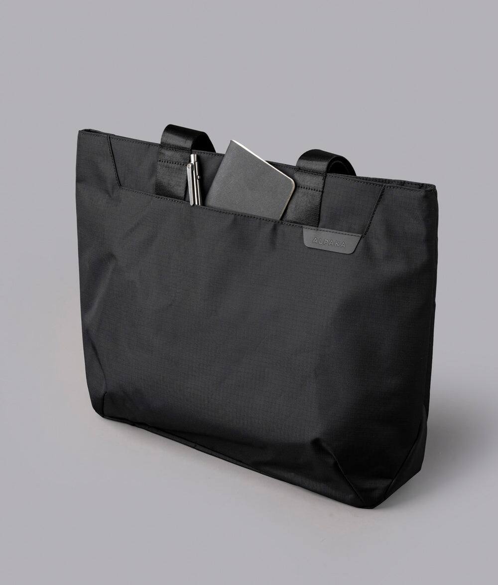 Alt View 2. ALPAKA - Elements Tote Bag 14.5L Weatherproof Foldable Travel Tote with Magnetic Closure - B/G Axoflux 210D.