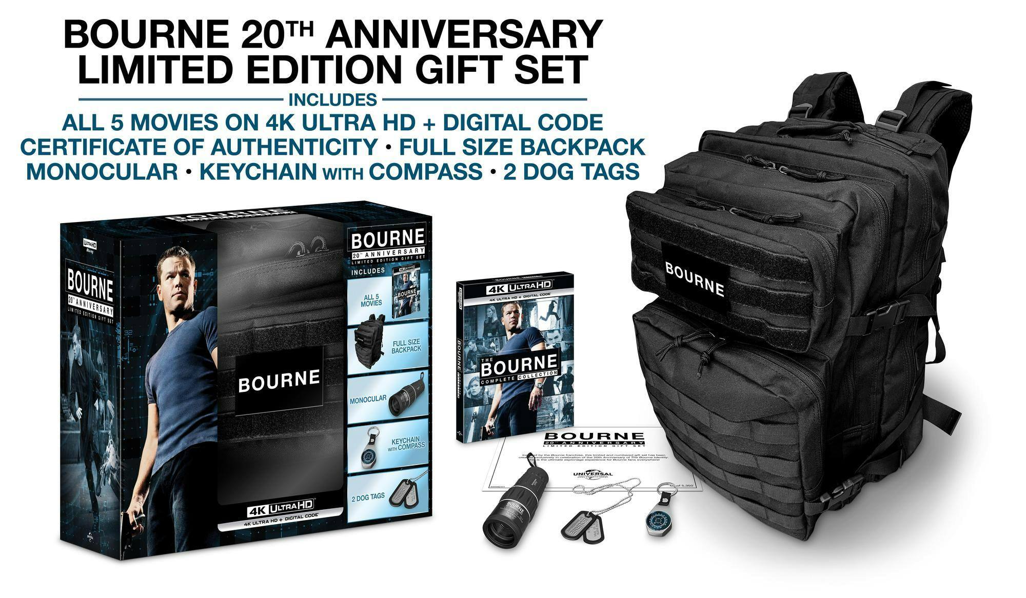 Back. The Bourne Complete Collection - 20th Anniversary Limited Edition Gift Set (4K Ultra HD) [UHD].