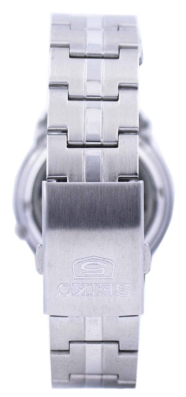 Back. Seiko - utomatic 21 Jewels SNKK71K1 Men's Watch Stainless Steel 30M - Silver, Black.