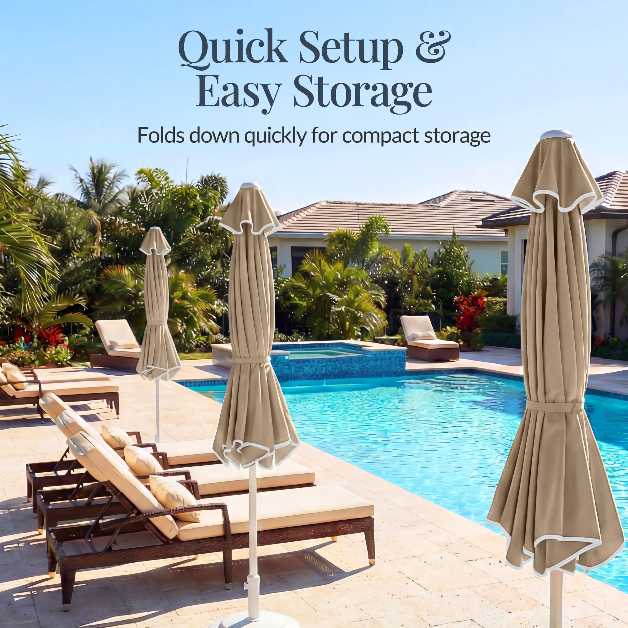 Quick Setup & Easy Storage  
Folds down quickly for compact storage