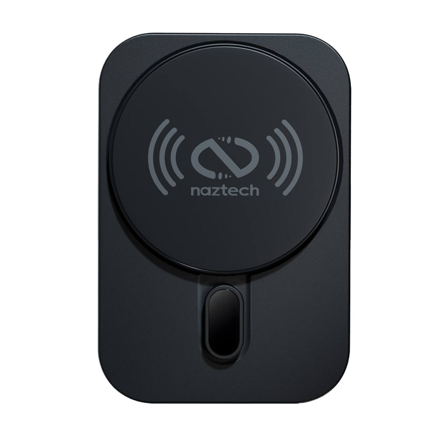Front. Naztech - Naztech 16125 Maglock Magnetic Charging Qi V2.0 Vent Car Mount, Black - black.