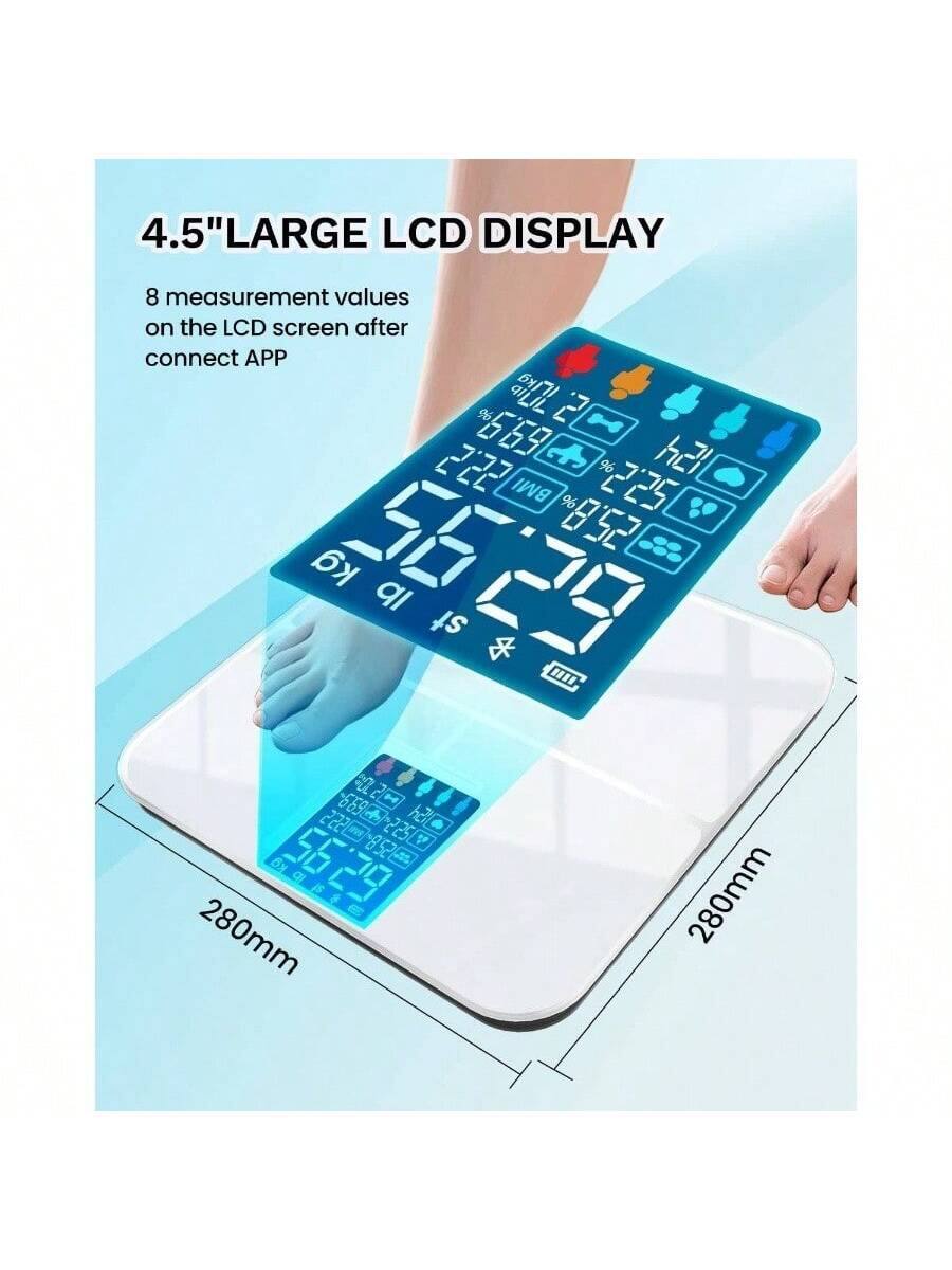 4.5" LARGE LCD DISPLAY

8 measurement values on the LCD screen after connect APP

280mm

280mm