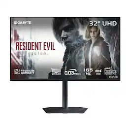 GIGABYTE - MO32U 32" QD OLED UHD 165Hz FreeSync Premium Pro Gaming Monitor with HDR (HDMI, DisplayPort, Type C) - Black