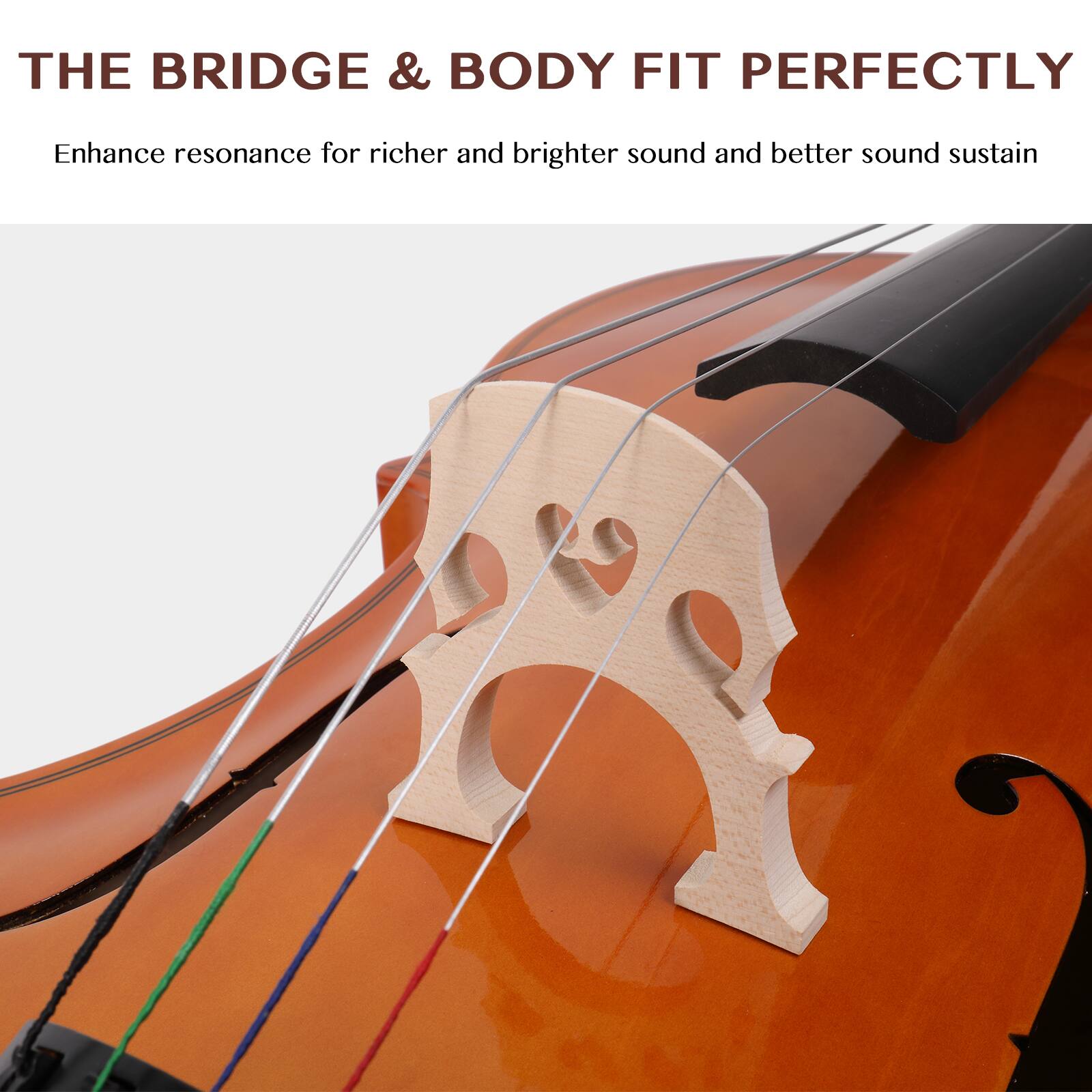 THE BRIDGE & BODY FIT PERFECTLY

Enhance resonance for richer and brighter sound and better sound sustain
