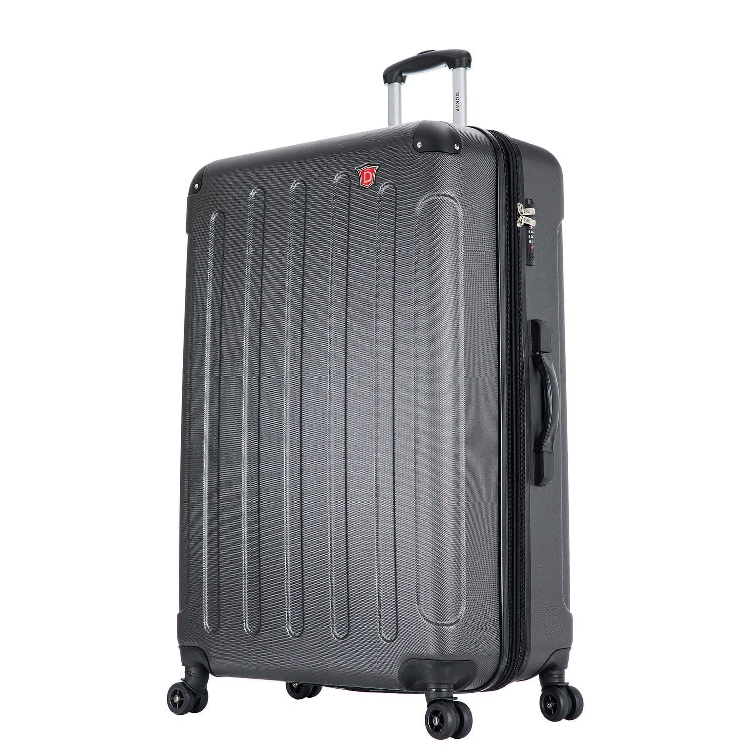 Front. DUKAP - Intely Hardside Spinner Luggage 32" with Integrated Digital Weight Scale - GREY.