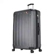 Front. DUKAP - Intely Hardside Spinner Luggage 32" with Integrated Digital Weight Scale - GREY.