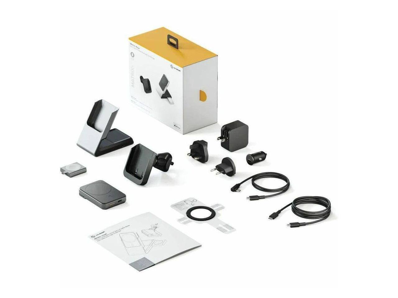 Alt View 1. Alogic - Alogic Charging Kit - Matrix MagSafe 3-in-1 Car & Power Bank Combo - Black - M31CPBCBK-G.
