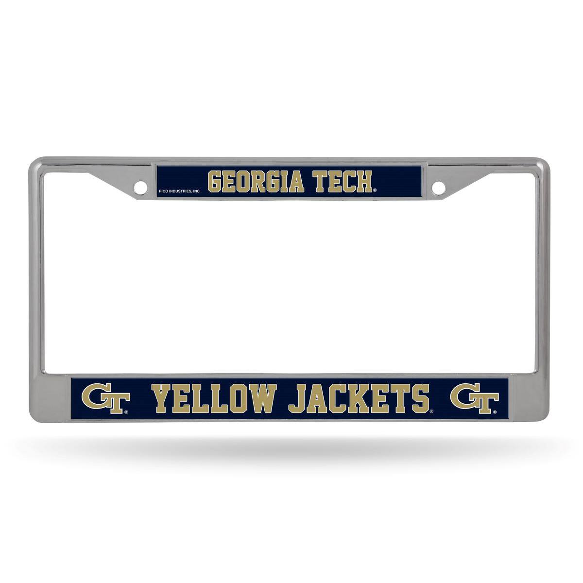 Georgia Tech Yellow Jackets Chrome Metal License Plate Frame