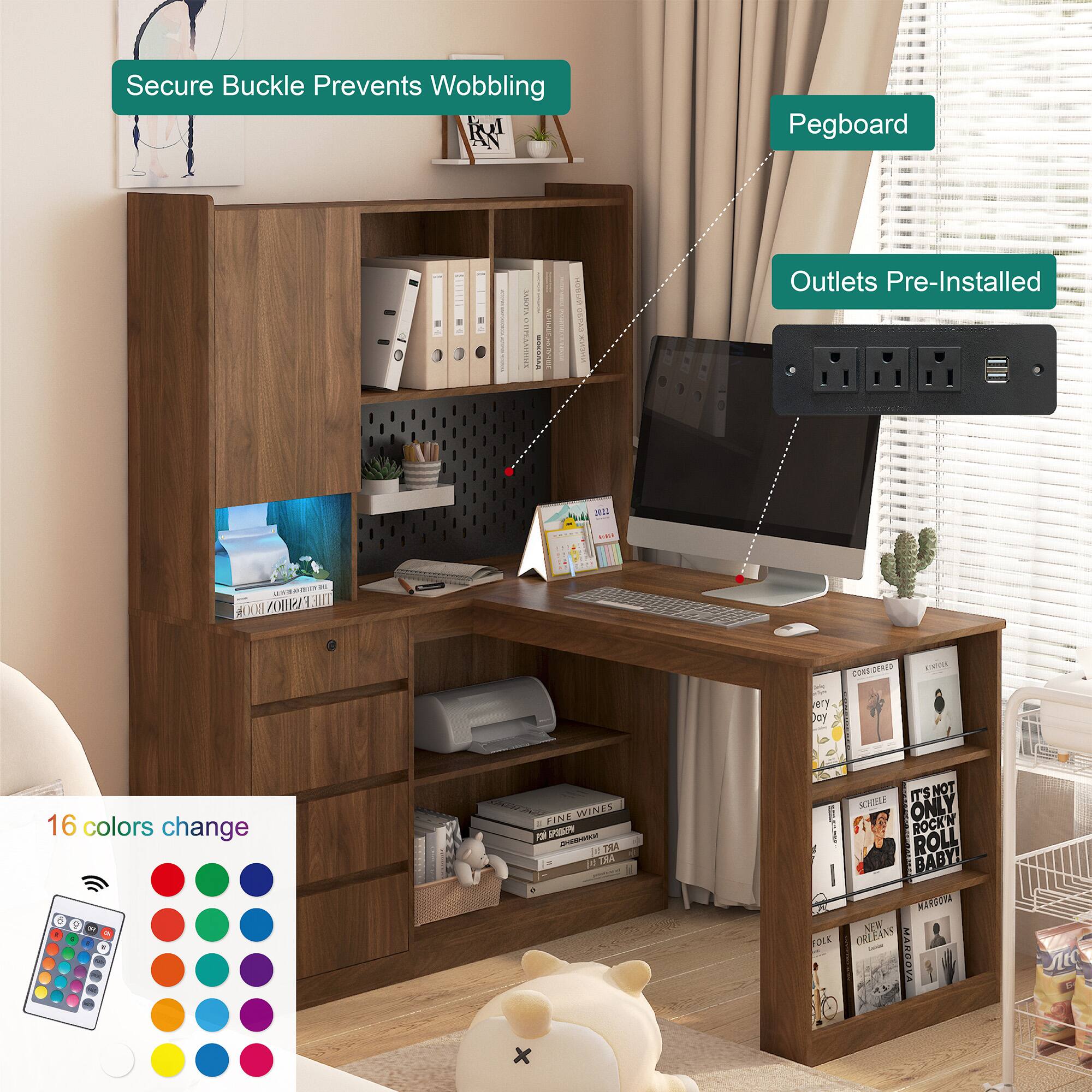 Secure Buckle Prevents Wobbling  
Pegboard  
Outlets Pre-Installed  
16 colors change