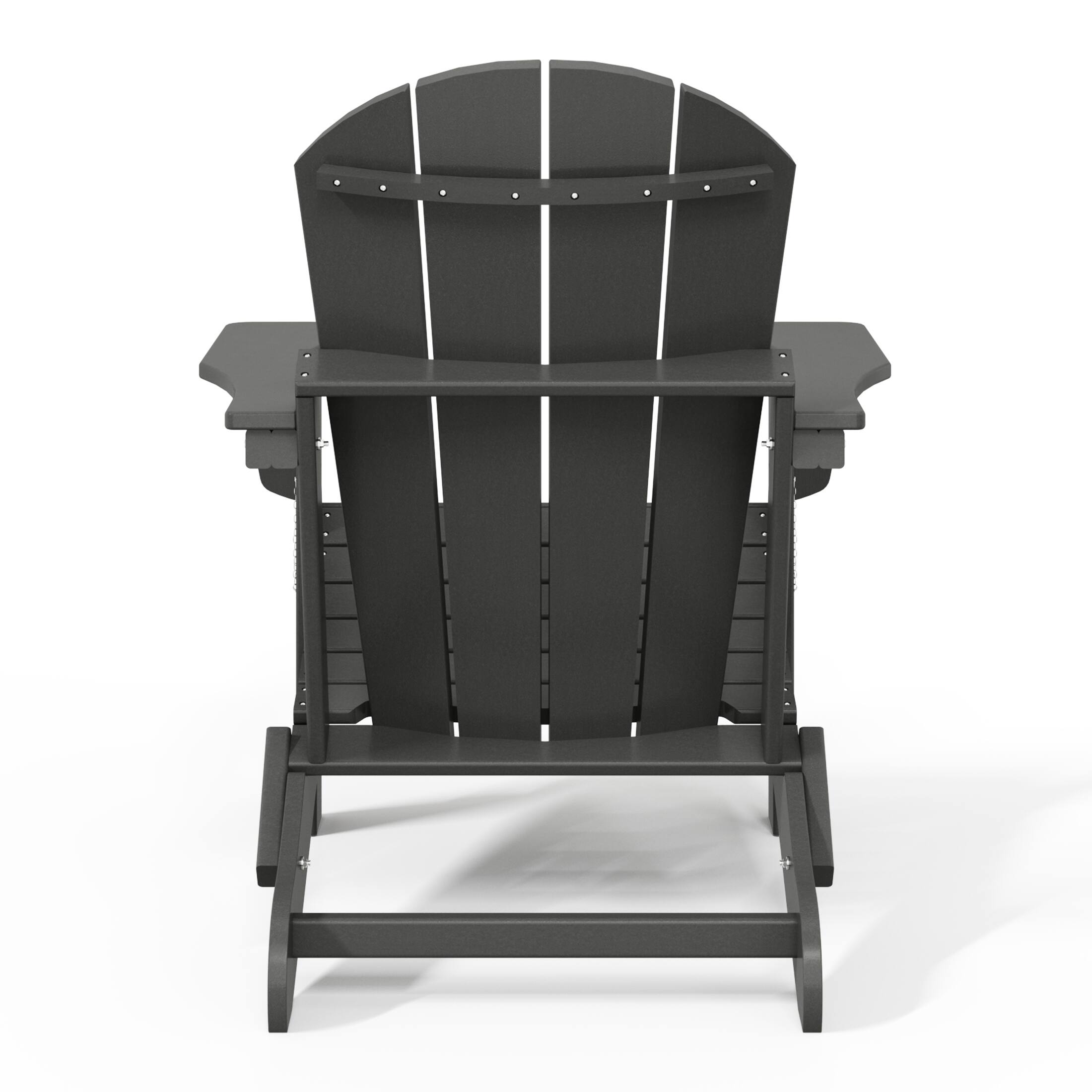 Alt View 2. WestinTrends - WestinTrends Malibu Outdoor HDPE Folding Poly Adirondack Chairs (Set of 2) - Gray.