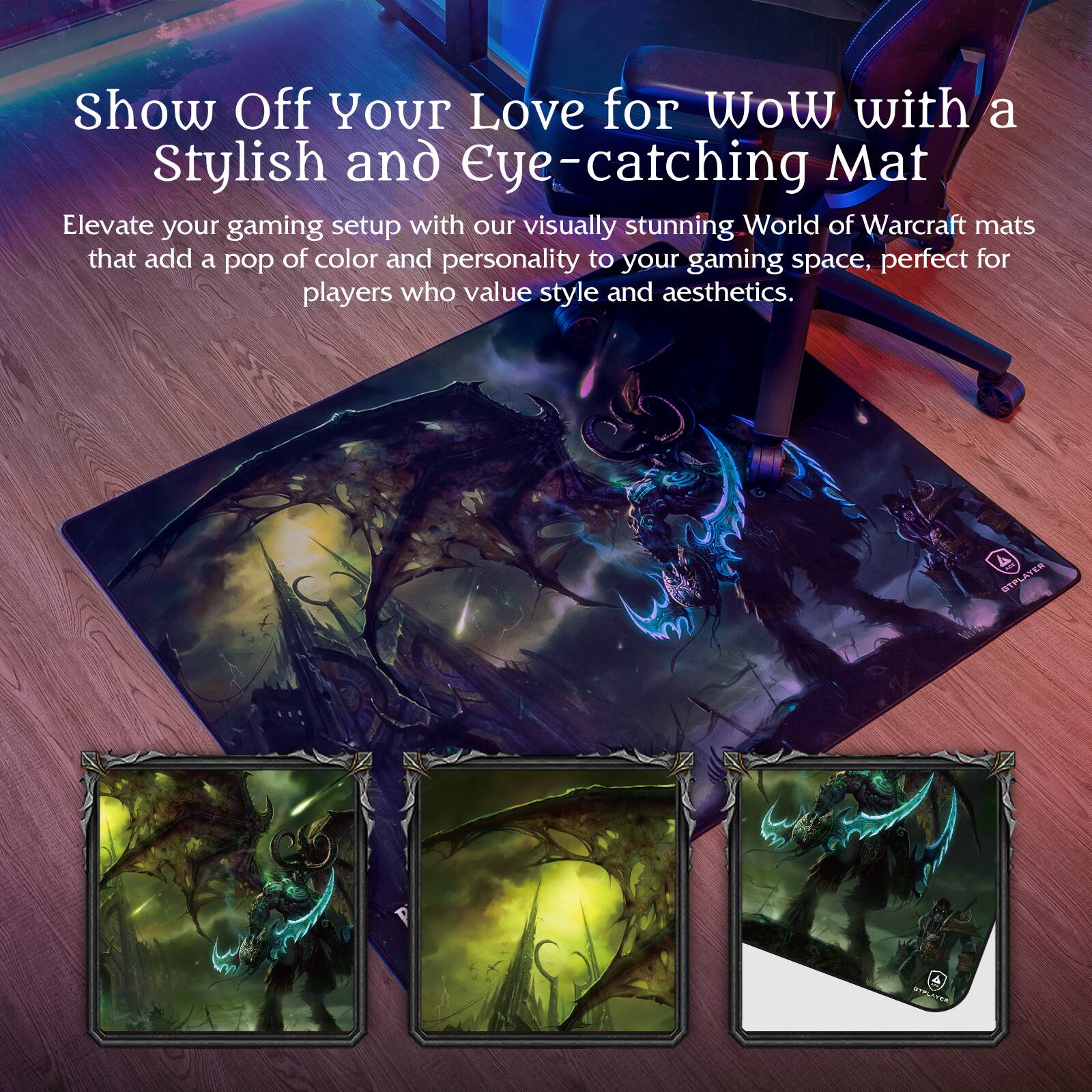 Show Off Your Love for WoW with a Stylish and Eye-catching Mat

Elevate your gaming setup with our visually stunning World of Warcraft mats that add a pop of color and personality to your gaming space, perfect for players who value style and aesthetics.