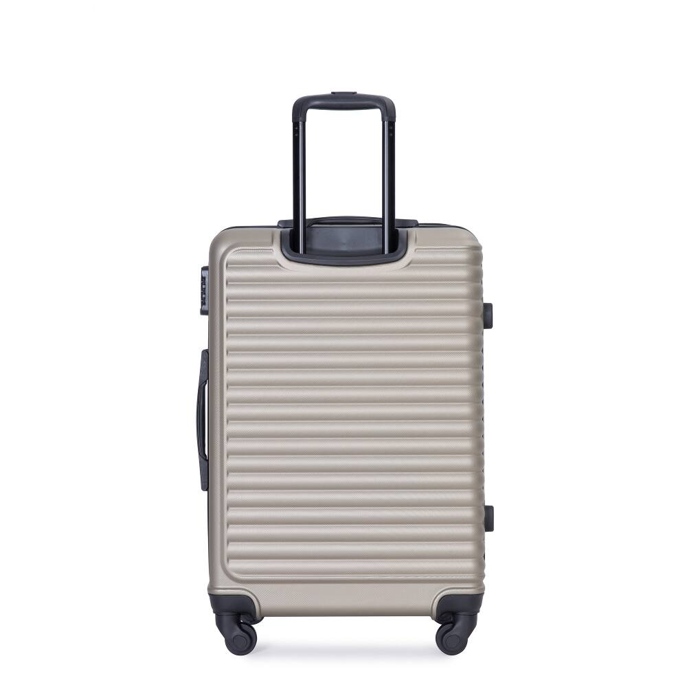 Left. Ropilly - Ropilly 3 Piece Luggage Set Hardshell Suitcase with Wheels Gold - Gold.