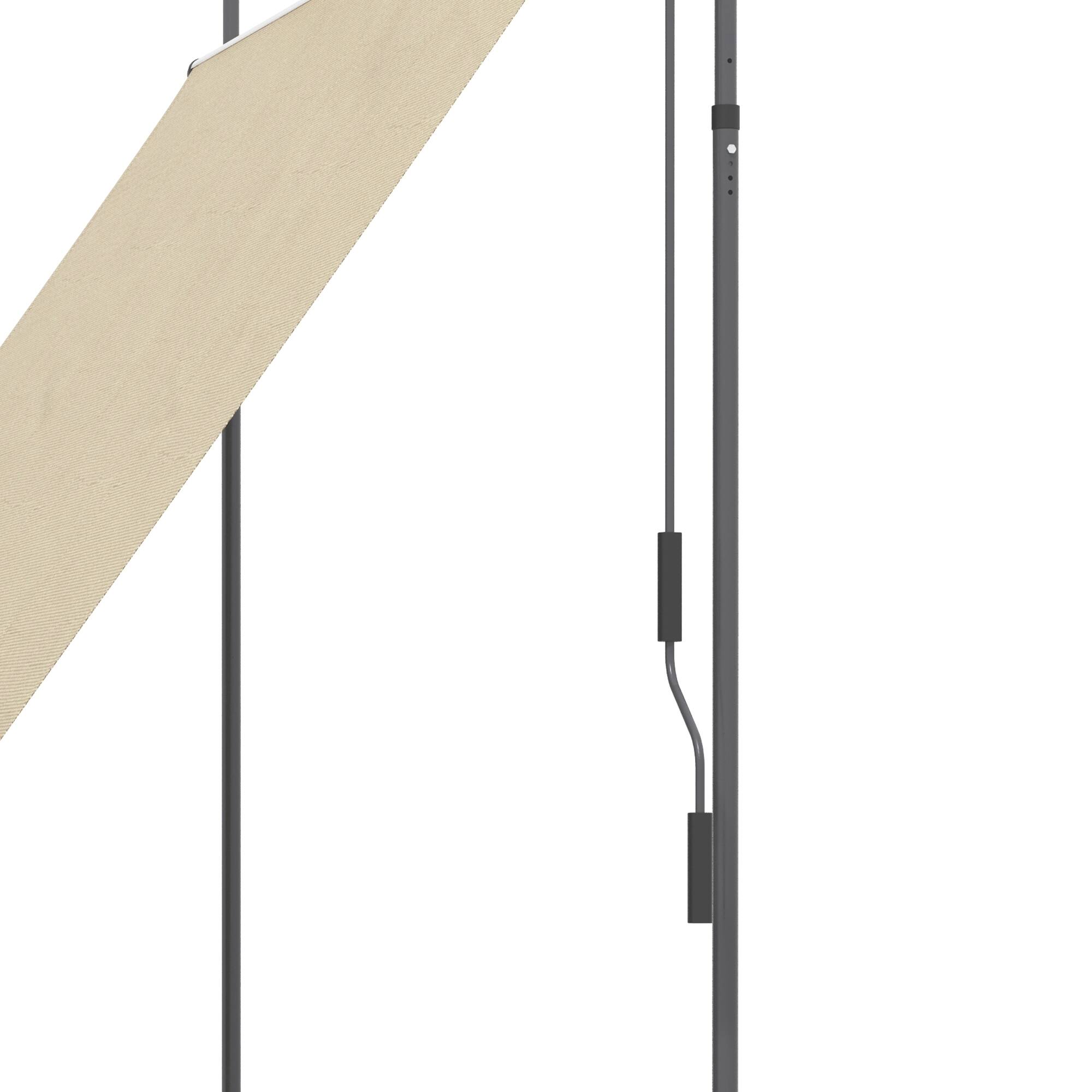 Alt View 4. Outsunny - Manual Retractable Awning, 79" Non-Screw Patio Sun Shade Shelter with Support Pole Stand and UV Resistant Fabric - Beige.
