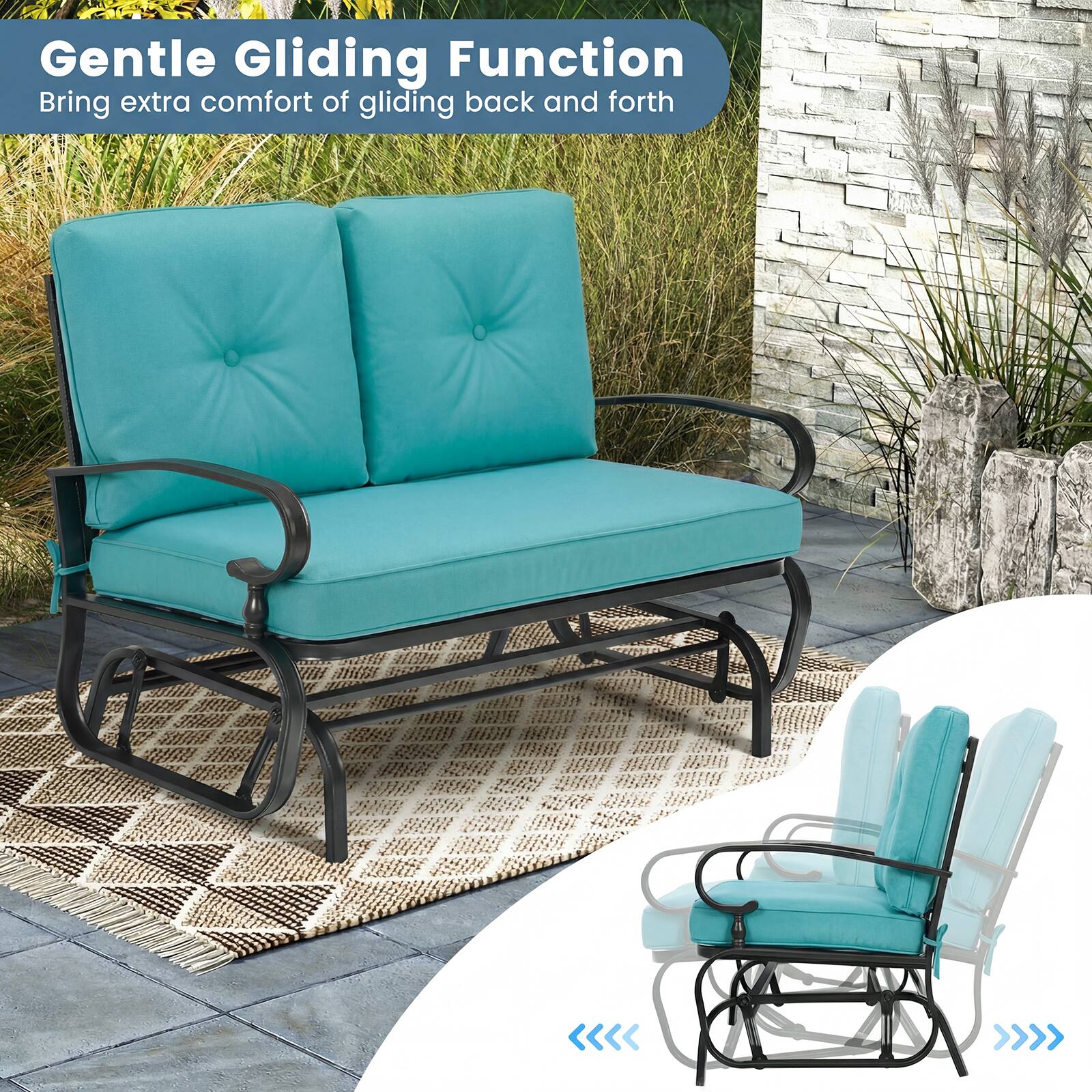 Gentle Gliding Function  
Bring extra comfort of gliding back and forth