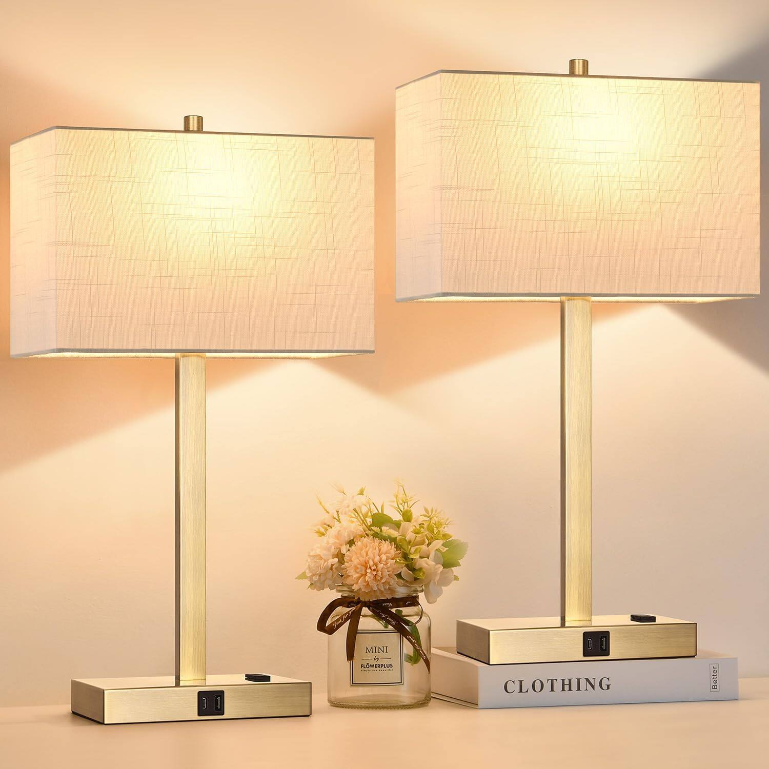 White Linen Brass (Base)-2700K Bulbs