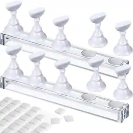 Stylel Star - Set Stand Painting Press Holder Magnetic Tips Fingernail Display Stands Diy Crystal Holders Pieces White Reusable