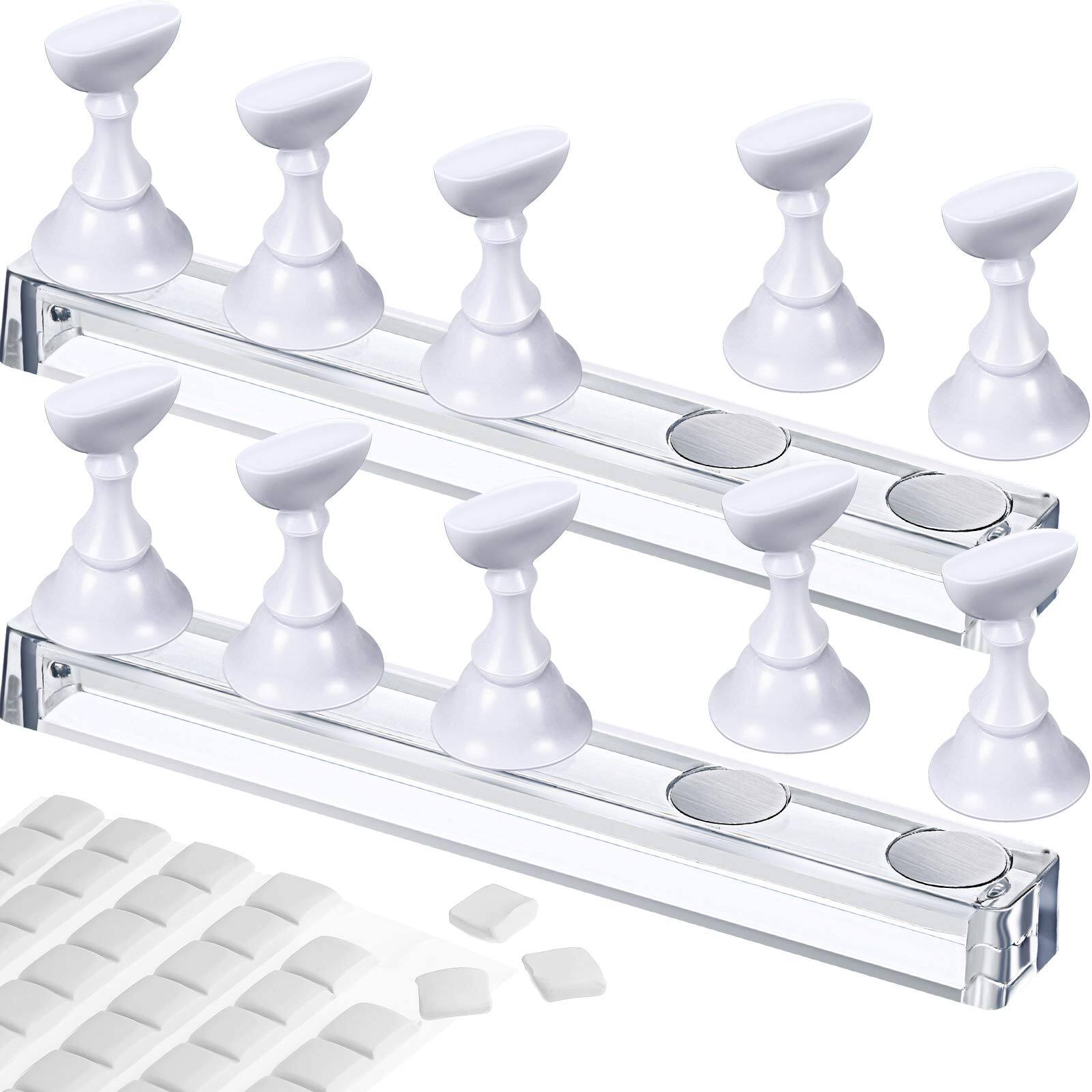Front. Stylel Star - Set Stand Painting Press Holder Magnetic Tips Fingernail Display Stands Diy Crystal Holders Pieces White Reusable.