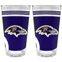 Great American Products - Baltimore Ravens Two-Piece 16oz. Pint Glass Set - Multicolor