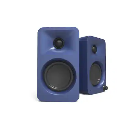 Front. Kanto - Kanto ORAMU 100W Powered Reference Desktop Computer Speakers with Bluetooth 5.0 and USB-C Input | Bi-Amplified | 100 H - Blue.