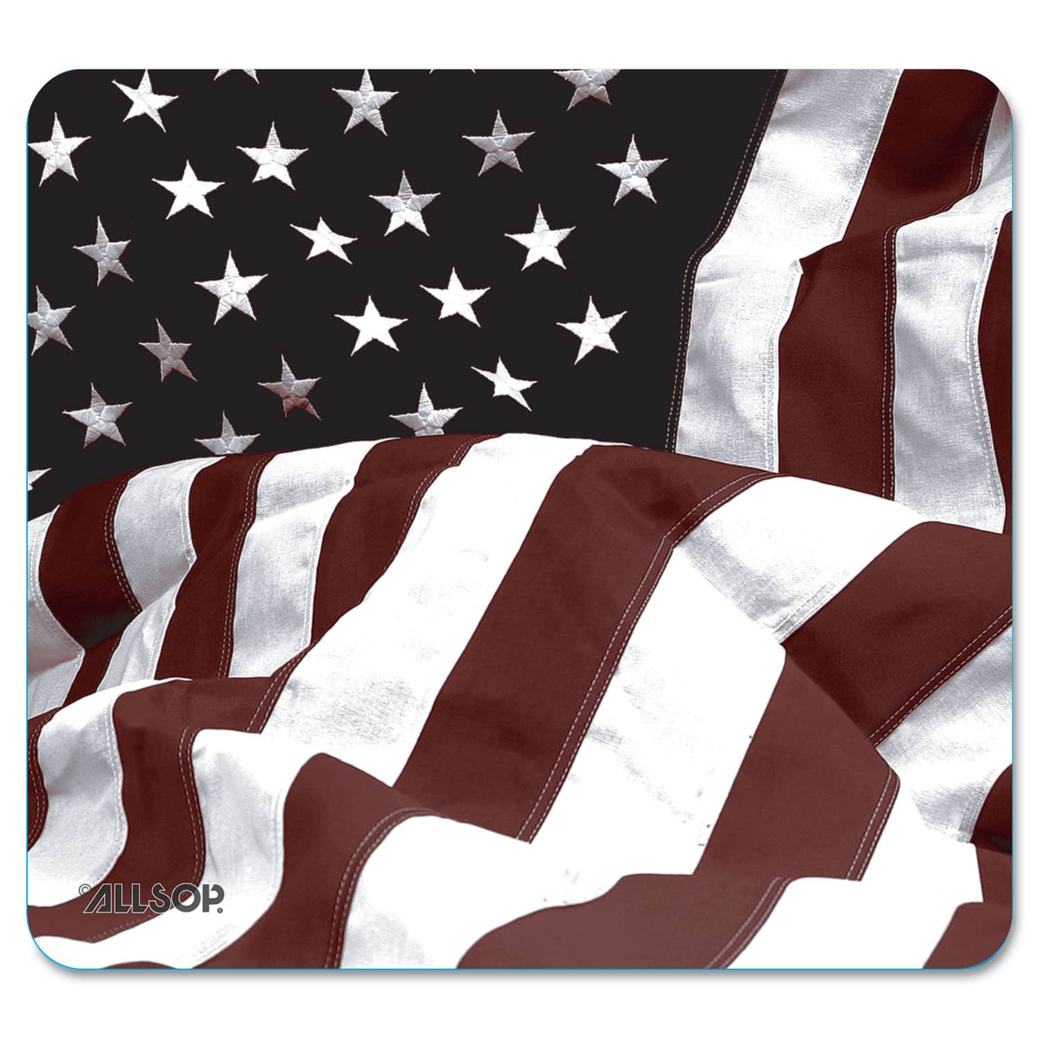 Allsop - Naturesmart Mouse Pad, 8.5 x 8, American Flag Design - Multicolored