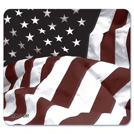 Front. Allsop - Naturesmart Mouse Pad, 8.5 x 8, American Flag Design - Multicolored.