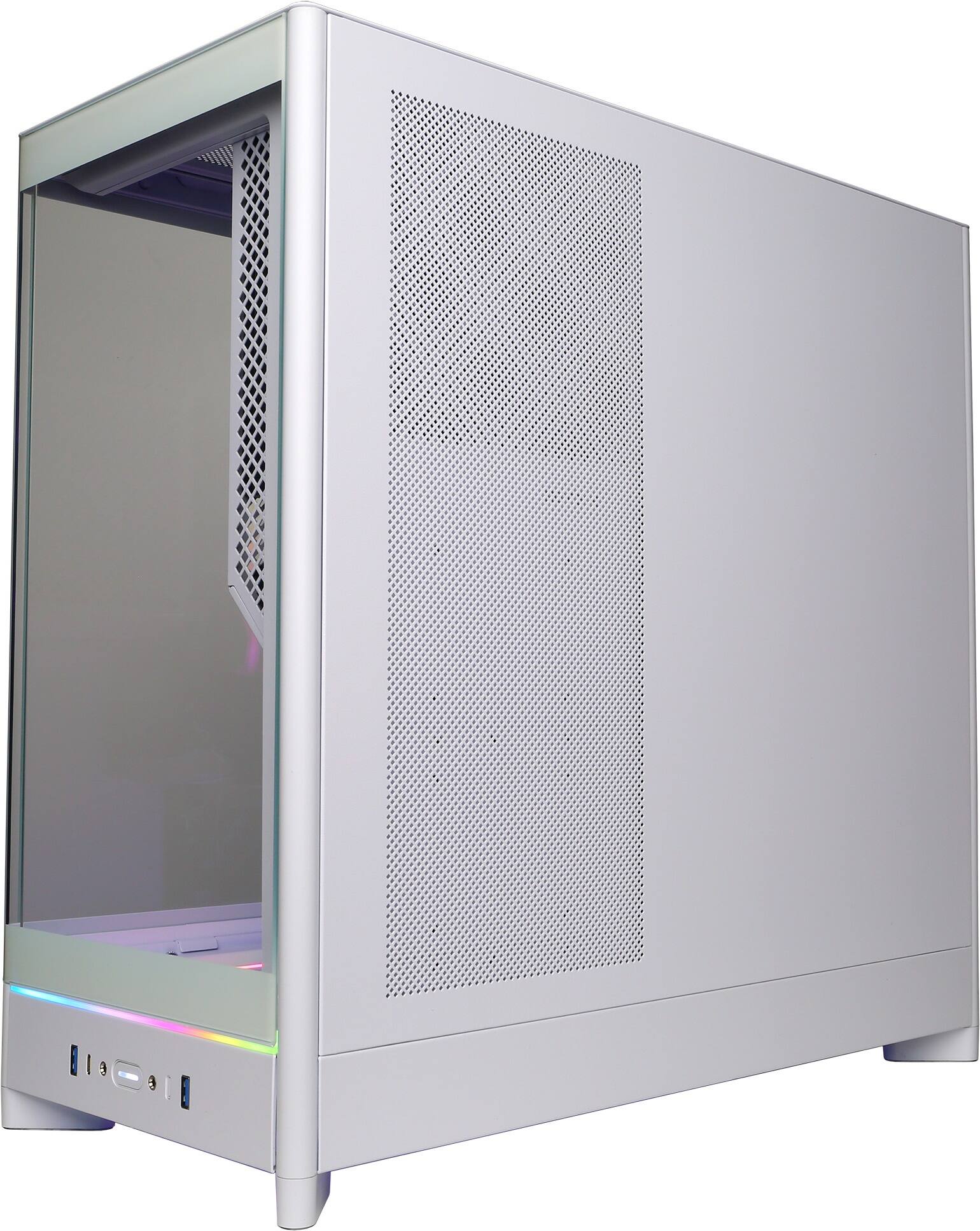 Left. CyberPowerPC - Gaming Desktop - Intel Core i7-14700F - NVIDIA GeForce RTX 5070 Ti 16GB - 32GB DDR5 - 2TB PCIe 4.0 SSD - White.
