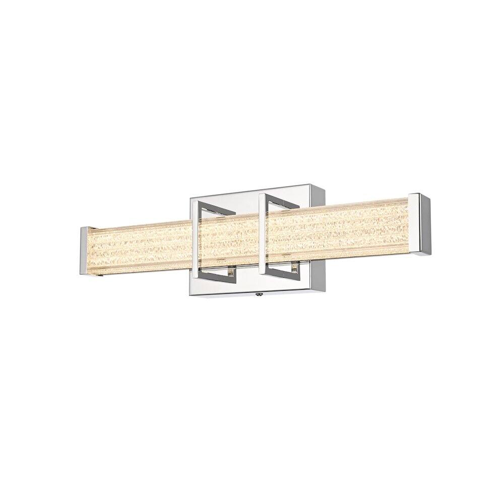 Alt View 1. Living District - Ivaan 16 Inch Led Wall Sconce In Chrome - Chrome.