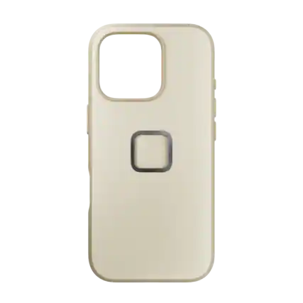 Front. Peak Design - Everyday Fabric Case for iPhone 16 Pro - Bone.