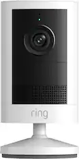 Front. Ring - Ring Outdoor Cam 2K, Battery — Wide-Angle Retinal 2K Video, 6x Enhanced Zoom, Night Vision - White.