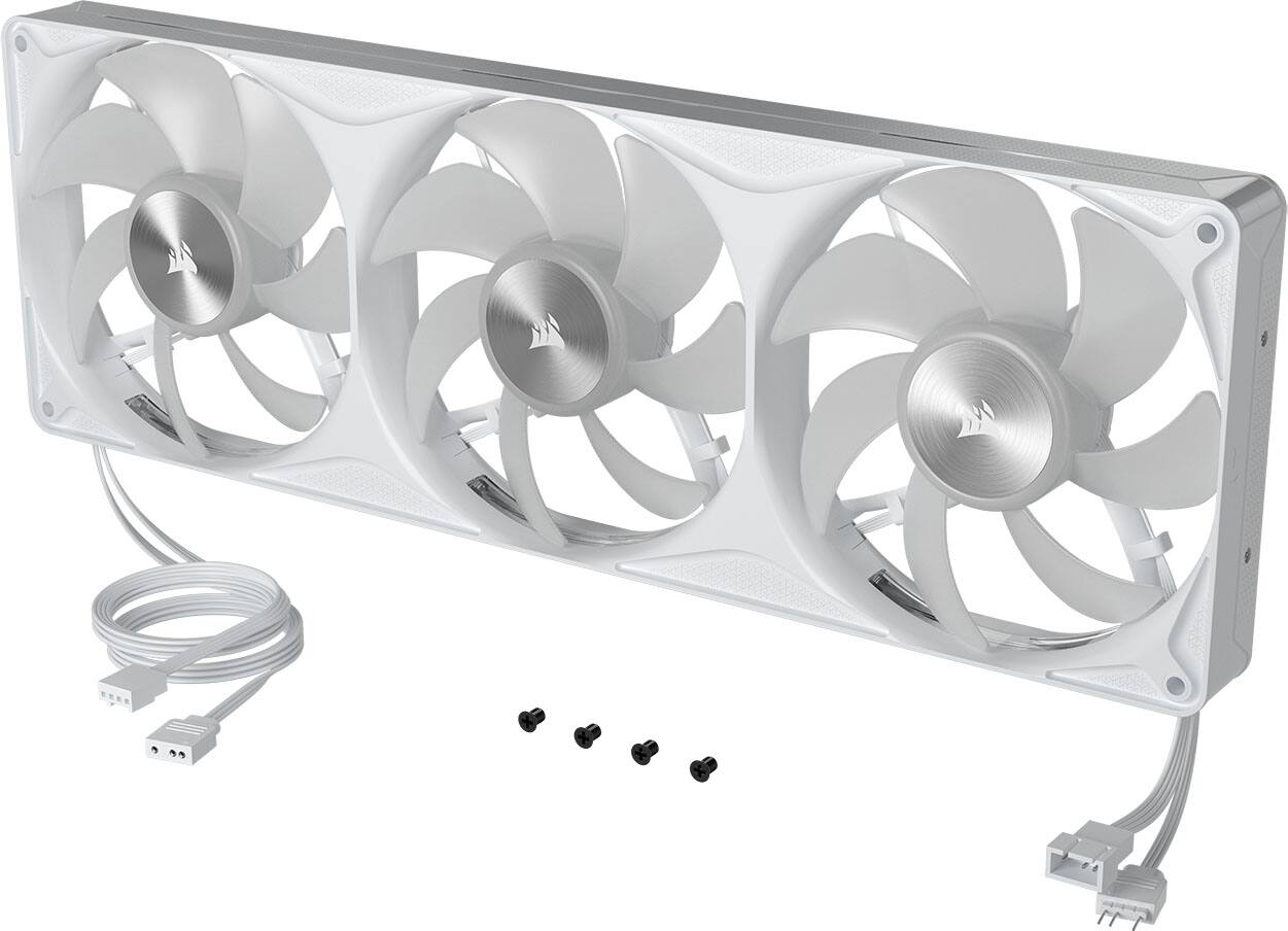 Alt View 2. CORSAIR - CORSAIR RS360 II ARGB Unified Frame PWM Fans - White.