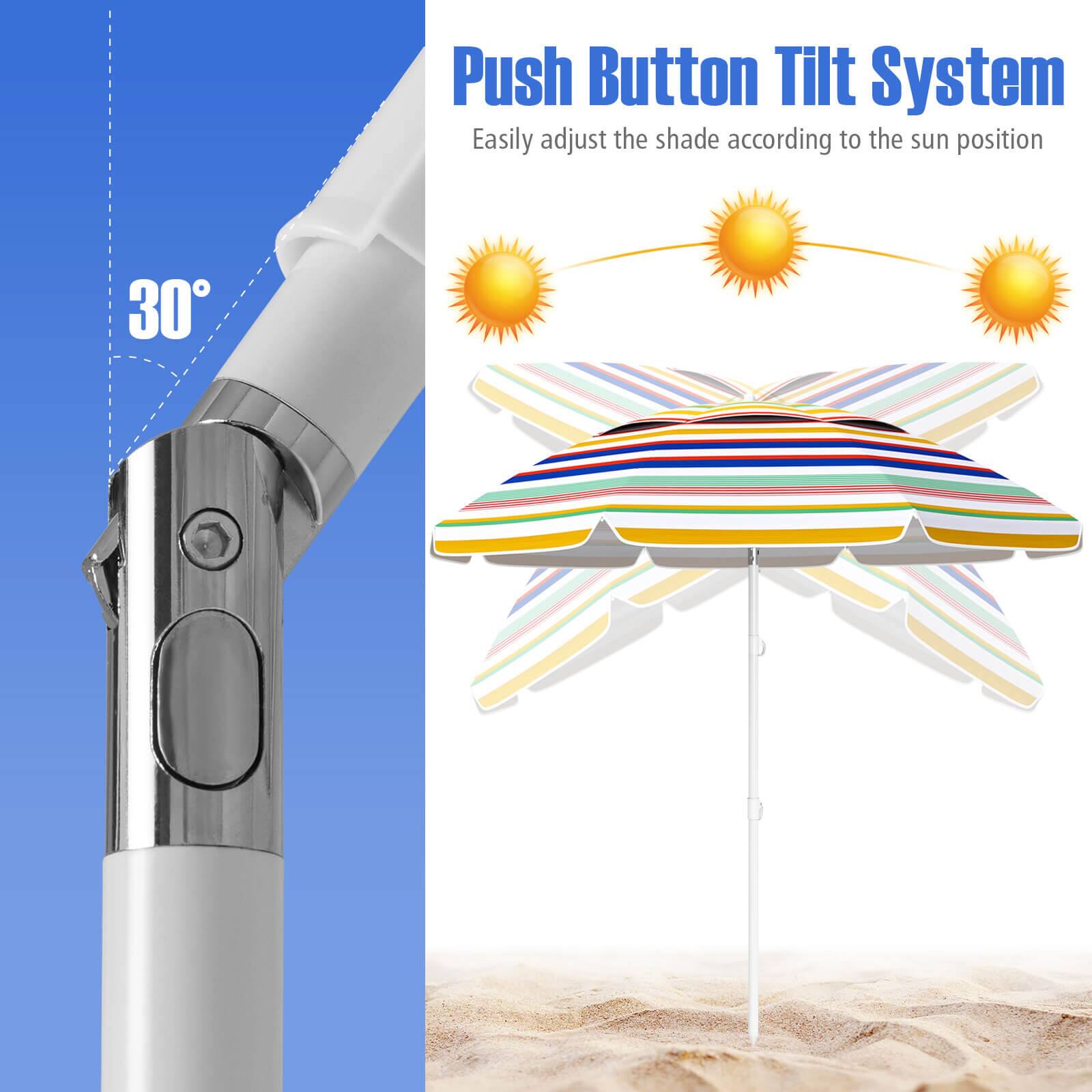 Push Button Tilt System  
Easily adjust the shade according to the sun position  
30°