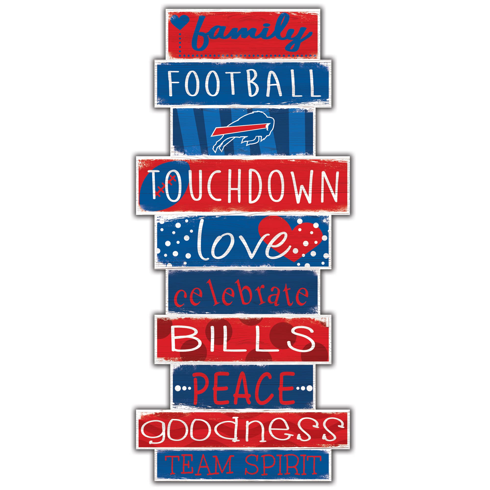 Fan Creations - Buffalo Bills 5'' x 24'' Celebrations Stack Sign - Multicolor
