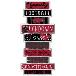 Fan Creations - Arkansas Razorbacks 5'' x 24'' Celebrations Stack Sign - Multicolor