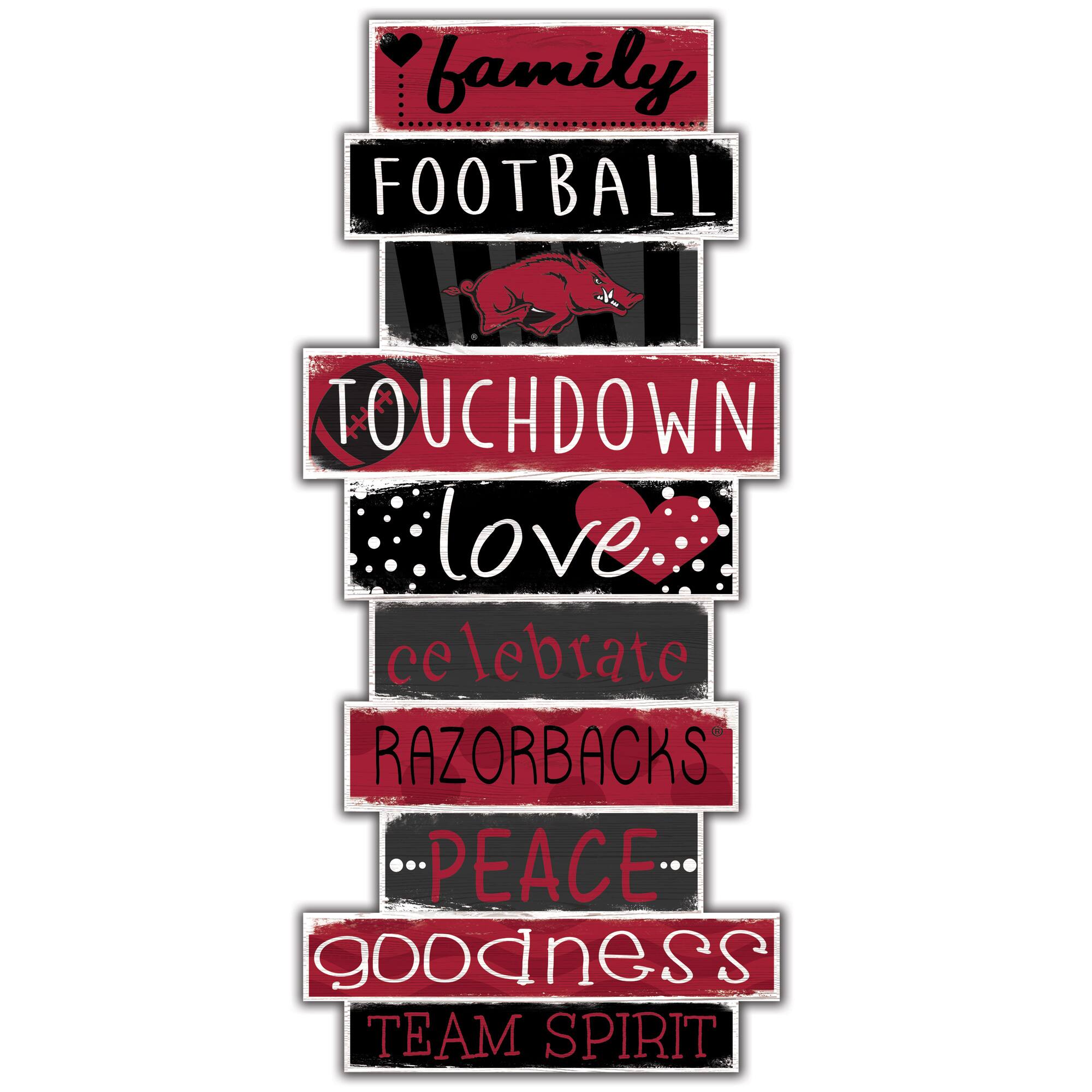 Arkansas Razorbacks 5'' x 24'' Celebrations Stack Sign