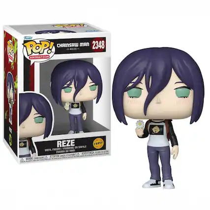 Funko POP! CHAINSAW MAN 2348
ANIMATION
REZE
VINYL FIGURE / FIGURINE EN VINYLE / FIGURA DE VINIL
WARNING: CHOKING HAZARD - SMALL PARTS. NOT FOR CHILDREN UNDER 3 YEARS.
ADVERTENCIA: PEQUEÑOS PIEZAS. NO ES ADECUADO PARA MENORES DE 3 AÑOS.
ATTENTION: DANGER - PEU DE RISQUE D'ETOUFFEMENT.