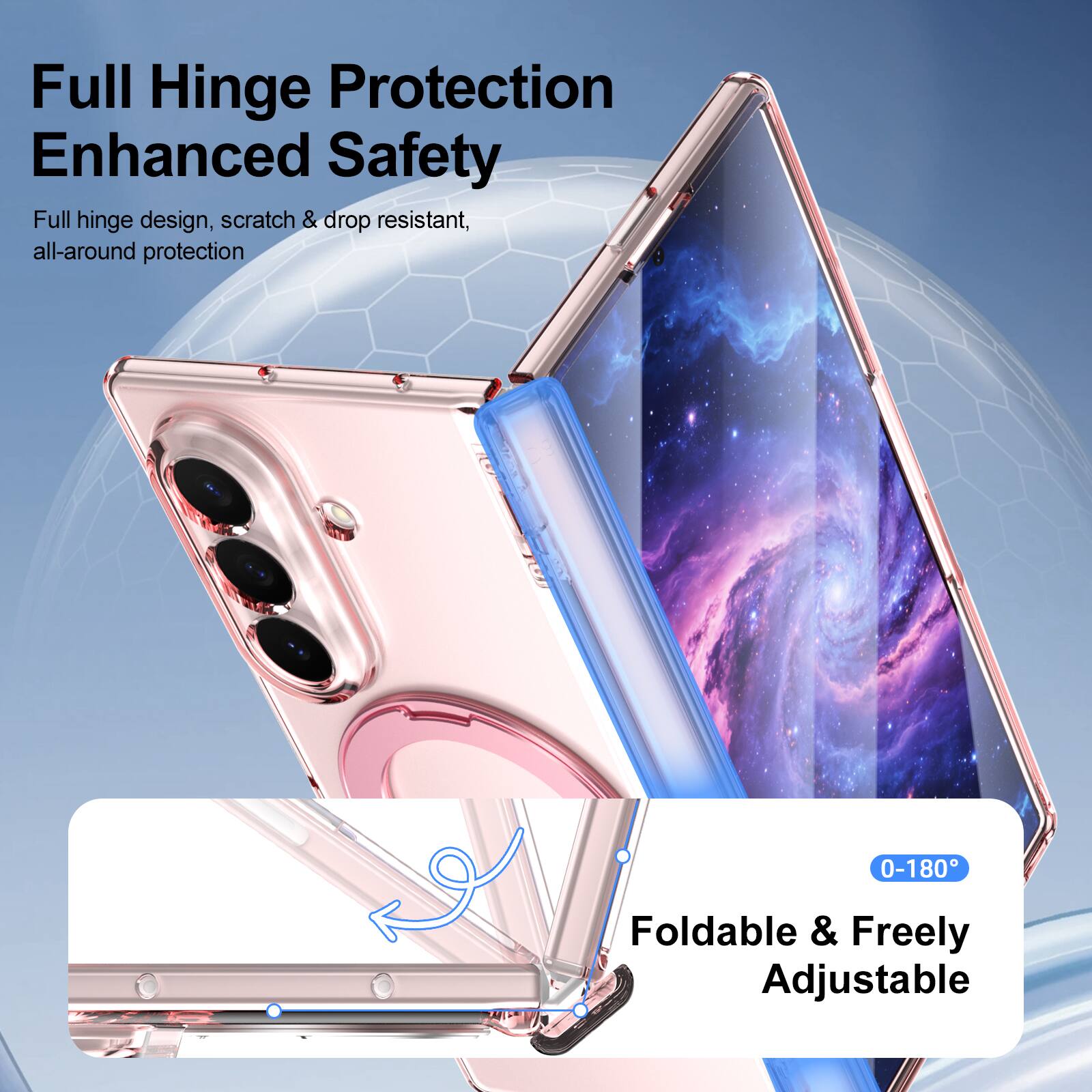 Dteck Crystal Hybrid Magnetic Case with Screen Protector for Samsung ...