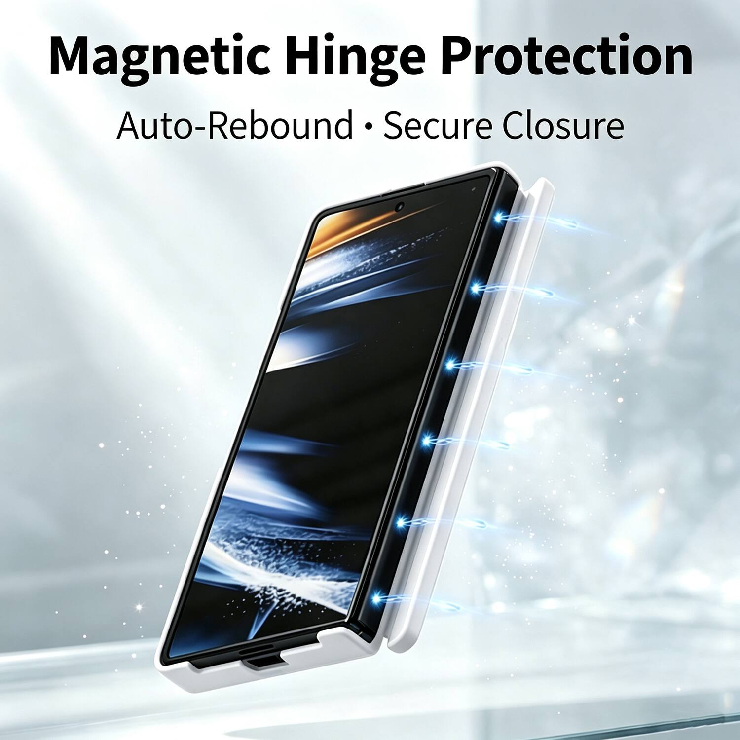 Magnetic Hinge Protection  
Auto-Rebound • Secure Closure