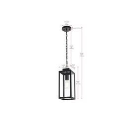 Elegant Lighting - Hilton 7 inch Outdoor Pendant - Black