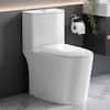 Front. Koligey - ADA 17'' Comfort-Height One Piece Toilet, 1.14/1.58 GPF Dual Flush Siphon, Soft-Close Seat - White.