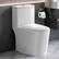 Front. Koligey - ADA 17'' Comfort-Height One Piece Toilet, 1.14/1.58 GPF Dual Flush Siphon, Soft-Close Seat - White.